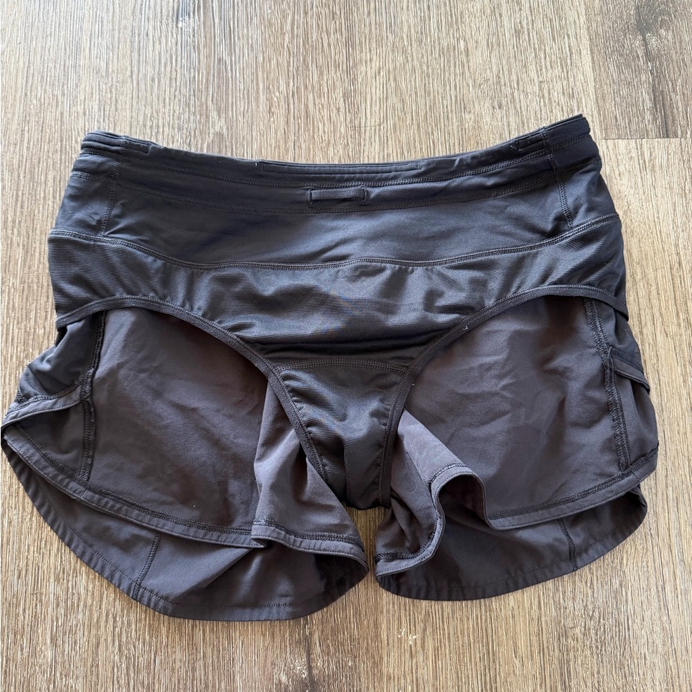 Black Women's Athletic Shorts - Comfortable High-Waist Performance - Picture 7 of 7